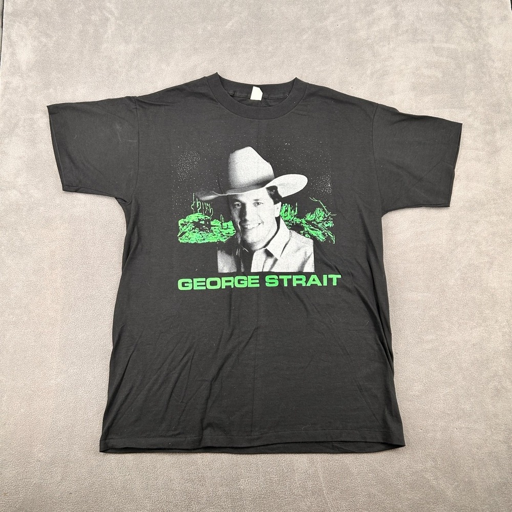 George Strait Entertainer of the Year T-Shirt Men XL Black Graphic Single-Stitch